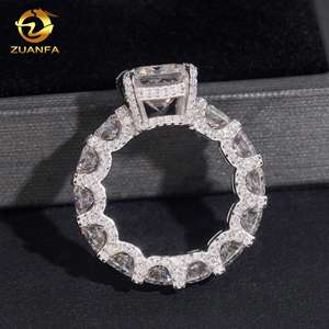 VVVs Moissanite हिप हॉप गहने एराल्ड ने पुरुषों के लिए 9*11 मिमी छल्ले 925 चांदी के अच्छे गहने की अंगूठी - Product Image 4