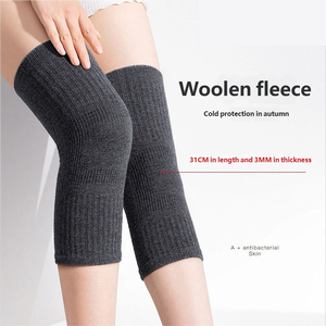 Genouillères en laine de cachemire épaissies - Chauffe-genoux thermiques pour les genoux arthritiques, manchons de genou anti-froid pour les personnes âgées - Product Image 6