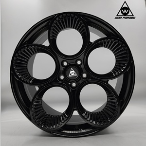 Rines de Aleación Forjados de 5 Turbinas en Negro Brillante Personalizados de <span class=keywords><strong>18</strong></span> 19 20 21 22 Pulgadas para <span class=keywords><strong>Alfa</strong></span> Romeo <span class=keywords><strong>Mito</strong></span> 159 4c Giulia Giulietta Stelvio - Product Image 1
