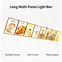 Boîte lumineuse publicitaire murale personnalisable Pro, toutes tailles, pour hôtel, restaurant, buffet, signalétique de menu