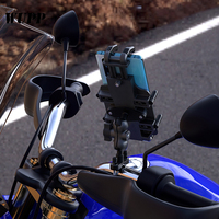 Support de téléphone universel WUPP pour guidon de moto, en PC + alliage d'aluminium, fixation mobile à 8 griffes pour vélo