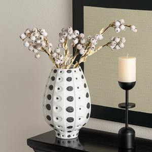 Vase en céramique moderne simple noir et blanc à pois, ornements, vestiaire, table à manger, décoration de meuble TV - Product Image 2