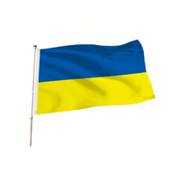 Drapeau de l'Ukraine (UKR) bleu et jaune 3x5 en polyester 100% en gros, en stock
