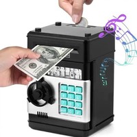 Tirelire créative automatique, mini-coffre-fort pour pièces de monnaie et espèces, boîte à économies avec mot de passe, code, serrure à clé, distributeur automatique de billets, cadeau pour enfant