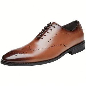 Zapatos versátiles para hombre, de cuero, informales, formales, de negocios, cómodos, transpirables, ligeros, para múltiples ocasiones, estilo diario - Product Image 5