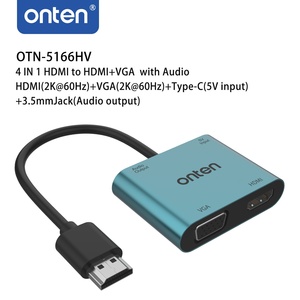 Borlig 4-en-1 pour <span class=keywords><strong>HDMI</strong></span> vers <span class=keywords><strong>VGA</strong></span> avec <span class=keywords><strong>adaptateur</strong></span> audio 2K 30Hz, convertisseur d'<span class=keywords><strong>écran</strong></span> en alliage d'aluminium - Product Image 2