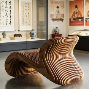 Silla de Fibra de Vidrio para Exteriores, Taburete Moderno de Ocio, Asiento para Centro Comercial, Sala de Exposiciones, Parque, Área Escénica, Banco de Descanso Anticorrosivo - Product Image 6