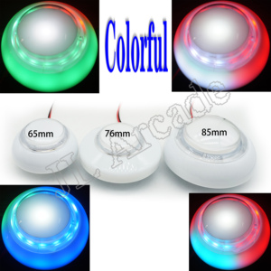 <span class=keywords><strong>Arcade</strong></span> trò chơi máy 65mm 76mm 85mm Lớn Tròn UFO RGB chiếu sáng <span class=keywords><strong>Push</strong></span> nút đồng tiền hoạt động trò chơi - Product Image 2