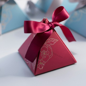 Cajas de Regalo Triangulares con Cinta para Dulces, Empaque para Recuerdos de Fiesta, para Bodas, Cumpleaños, Baby Shower, Festivales, Venta al por Mayor - Product Image 1