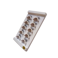 Cils professionnels personnalisés, 5 paires, effet œil de chat, demi-soie, bande complète, style naturel, longueur personnalisée, livres de cils, sans cruauté, réutilisables