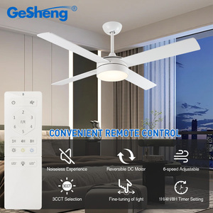 Moderno Premium comercial interior 220V 52 pulgadas blanco 4 aspas <span class=keywords><strong>de</strong></span> madera contrachapada DC control remoto <span class=keywords><strong>ventilador</strong></span> <span class=keywords><strong>de</strong></span> <span class=keywords><strong>techo</strong></span> <span class=keywords><strong>con</strong></span> <span class=keywords><strong>luz</strong></span> - Product Image 3