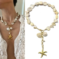 Collar de Conchas Irregulares y Exageradas de Alta Calidad para Verano, Joyería Hecha a Mano, Resistente al Agua, para Mujer