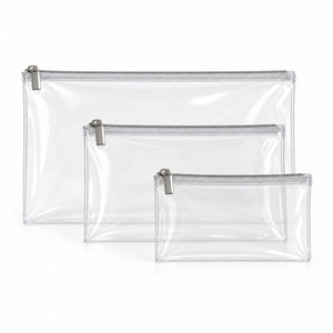 Trousse à crayons transparente en TPU, lot de 3, pochette à crayons transparente, logo personnalisé, vente en gros pour les écoles - Product Image 1