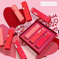 MLSMILE Ensemble de 6 rouges à lèvres liquides mats longue tenue, imperméables, anti-transfert, haute pigmentation, kit de gloss à lèvres nude et rouge