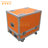 Flight case LED Dragonstage Par 64 en aluminium 6061-T1 et contreplaqué, certifié TUV, couleur argent/noir personnalisable, taille personnalisable pour