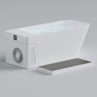 Plateforme de drainage en bois antidérapante au design moderne pour baignoire de plongée à froid, bassin de glace et spa, stock local aux États-Unis