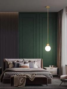 Boule de verre nordique lampes suspendues chambre chaude lampes de chevet Art Restaurant salon Bar tête de bulle lampe suspendue décor luminaire - Product Image 4