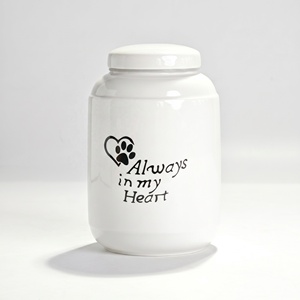 Urna de Cerámica para Mascotas, Siempre en Mi Corazón, 1100 ml, Gran Capacidad, Boca Ancha, Sello de Silicona a Prueba de Humedad, para Cenizas de Perros y Gatos, OEM - Product Image 1