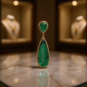 Leywille Luxury Drop Earrings 18K Gold Filled Natural <b>Crystal</b> <b>Water</b> Drop Bezel Setting Women's Party Jewelry - Product Image 2