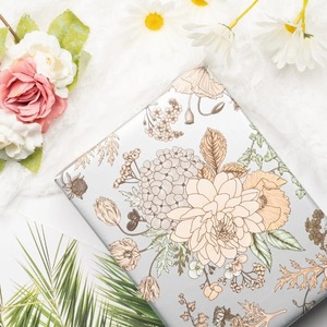 Custom Eco-Friendly Recyclable Floral <b>Pattern</b> Art <b>Paper</b> Roll Double-Sided Coated PE Waterproof 100GSM Virgin Wood Pulp Packaging - Product Image 4