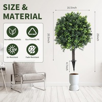Arbres artificiels en buis résistant aux UV, boules de buis artificielles, buissons verts, plantes artificielles d'extérieur, arbustes pour la décoration de la véranda