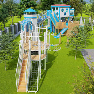 Faro Moetry y barco pirata con temática de juegos de madera <span class=keywords><strong>para</strong></span> exteriores, equipo de entretenimiento <span class=keywords><strong>para</strong></span> jardín de infantes <span class=keywords><strong>para</strong></span> jugar en el <span class=keywords><strong>Parque</strong></span> de la playa - Product Image 2