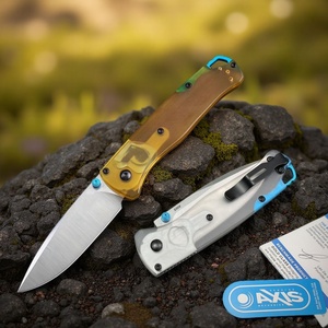 Couteau pliant d'extérieur BM535 BUGOUT, lame S30V, manche transparent PEI, EDC, survie, camping, chasse, vente en gros, personnalisé - Product Image 6