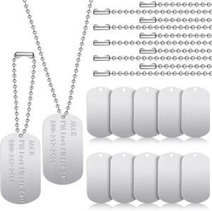 Thăng hoa/Laser trống nhôm <span class=keywords><strong>Dog</strong></span> Tags Chuỗi vòng cổ cho Pet <span class=keywords><strong>Dog</strong></span> Cat DIY nhận dạng - Product Image 2