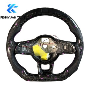 Volant de voiture personnalisé en fibre de carbone forgée avec LED pour VW Golf 7 7.5 Mk7 Mk8 GTI GTD Polo 7 8 Jetta <span class=keywords><strong>CC</strong></span> <span class=keywords><strong>Volkswagen</strong></span> - Product Image 5