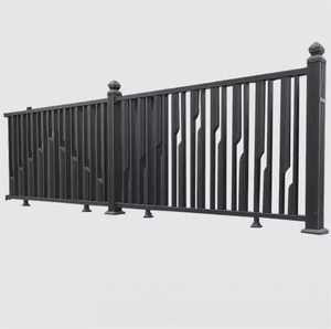 המפעל ישיר באיכות גבוהה מרפסת מותאמת אישית גדר פחמן פלדה אלומיניום מגולוון סגסוגת זכוכית - Product Image 3