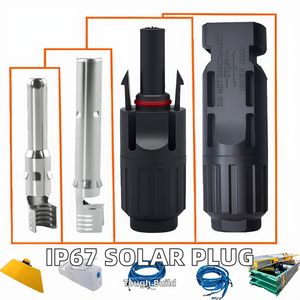 Durable IP67 Waterproof 1000V DC <b>Solar</b> Photovoltaic <b>Cable</b> Connector 35A Male Female Copper Wire Contact 1P <b>Solar</b> <b>Panel</b> Connector - Product Image 2