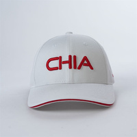 Casquette de baseball en coton personnalisée à 6 panneaux avec visière sandwich, casquettes de baseball structurées à cadre A avec logo brodé personnalisé