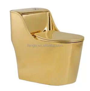 8801D-1 Bathroom gold Creamic Bathroom Easy to Install White Can Be Customized toilets one piece