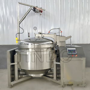<span class=keywords><strong>Olla</strong></span> <span class=keywords><strong>a</strong></span> presión de <span class=keywords><strong>vapor</strong></span> Industrial de 500 litros para sopa de hueso, hervidor de cocina instantáneo, equipo de cocina proporcionado de 100L, granjas de la India 400 - Product Image 5