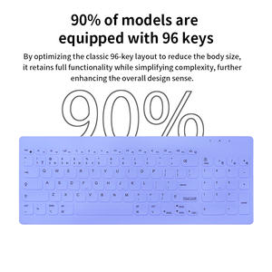 HengYu New 96-Key Silent Membrane Waterproof Wireless <b>USB</b> Type-C Gaming Portable <b>Keyboard</b> - Product Image 2