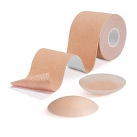 Cinta Adhesiva de Algodón para Levantar el Busto, Libre de Látex, Acrílica, Impermeable y Resistente al Sudor, Transpirable para un Soporte Cómodo