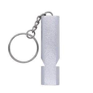 Custom Logo Survival Emergency Mini Metal Self Defense Whistle for Outdoor