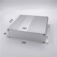 Caja de Control Electrónico de Aluminio Extruido 6063 para Montaje en Pared, 190*46-155mm, Carcasa Personalizable OEM, Longitud Personalizada Disponible, PCB