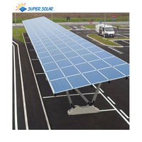 Vente en gros en Chine de carport solaire avec chargeur pour véhicules électriques, en aluminium et acier inoxydable, certifié CE, garantie de 12 ans