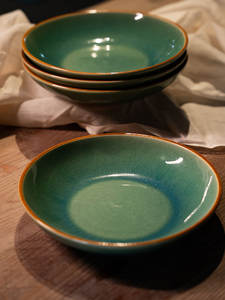 Cuenco Decorativo de Cerámica de Alta Calidad con Acabado Craquelado Estilo Tribal Marino, Único, de Gres Refinado, Apto para Horno y Microondas - Product Image 3