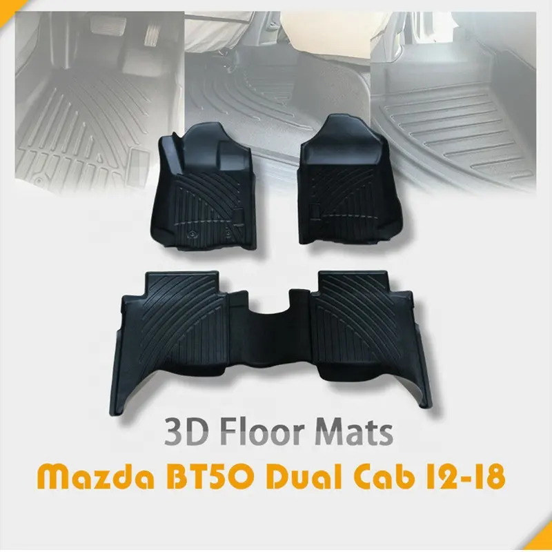 3D Moulded Car Mats Floor Mats For BT-50 Single/Extra Cab 12-19 Full Set All Weather
