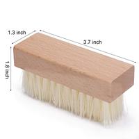 Brosse à chapeau en bois écologique personnalisable avec logo, poils de cheval et manche en hêtre pour le nettoyage domestique