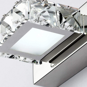 Crystal Modern Bathroom <strong>Vanity</strong> <strong>Light</strong> 4 <strong>Lights</strong> 12W Metal Base IP20 LED Lamps 24.4" Length Clear White <strong>Light</strong> 90-240V - Product Image 6