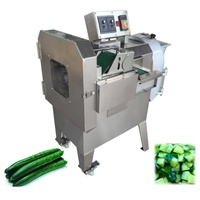 Commerciële groenteblokjes snijmachine van roestvrij staal, snijmachine voor aardappel, wortel, ui, restaurant, centrale keuken