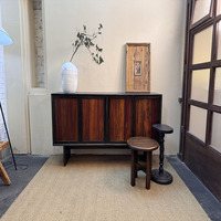 Meuble de rangement en bois massif au design chinois moderne avec étagères modulables grande capacité pour salon et bar à domicile