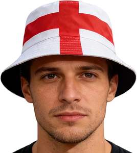 Casquette de Pêcheur en Jean Personnalisée pour Événements Sportifs Mondiaux – Équipe de Football, Fête Festive des Supporters d'Angleterre, Drapeau National, Club de Football, Coupe - Product Image 1