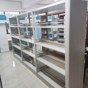 Étagère de rangement en acier simple/double face, bibliothèque en fer pour documents, idéale pour salon, école, bibliothèque, <span class=keywords><strong>librairie</strong></span> - Product Image 2