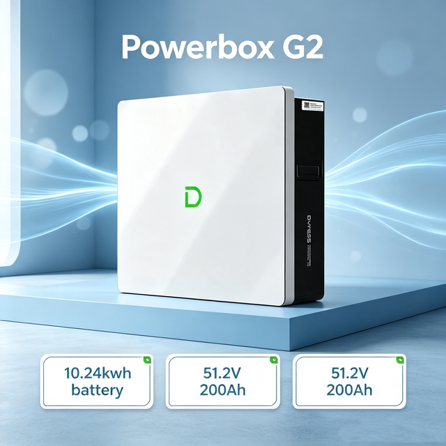Dyness Storage Battery Powerbox G2 Lithium Battery 51.2V 200AH 6000+Cycle Life Wall-mounted Home Use Lithium Battery