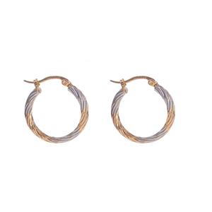 ต่างหูสแตนเลสสตีลผู้หญิงขายดี ดีไซน์แหวนเรียบสีแฟชั่นประดับเพชร เครื่องประดับอเนกประสงค์สำหรับยุโรป - Product Image 6