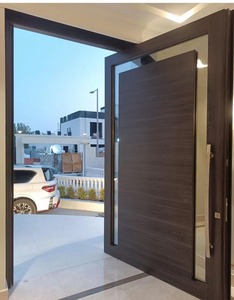 <span class=keywords><strong>Portes</strong></span> d'entrée en bois modernes pour maison, extérieur, Chine, haute qualité, bon prix, porte d'entrée principale, serrure intelligente moderne, porte pivotante d'entrée - Product Image 2